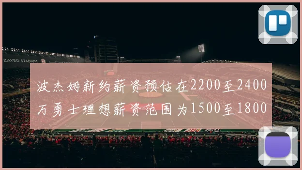 波杰姆新约薪资预估在2200至2400万勇士理想薪资范围为1500至1800万
